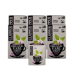 Clipper Tea, Earl Grey, Organic Tea with Citrus Begamot, Plant Based, Black Tea, Caffeinated British Tea, 6 Pack, 120 Unbleached Tea Bags