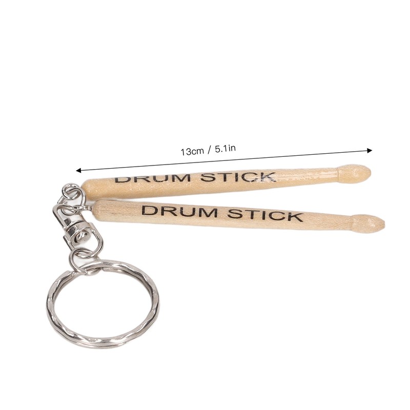 Mini Drum Sticks Keychain Wooden Decoration Accessory Percussion 2 Drumstick
