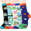 Jeasona Women's Frog Socks Frog Gifts for Women Cute Funny
