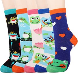 Jeasona Women's Frog Socks Frog Gifts for Women Cute Funny Funky Cotton Socks
