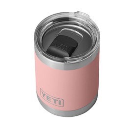YETI Rambler 10 oz Lowball, Vacuum Insulated, Stainless Steel with MagSlider Lid, Sandstone Pink