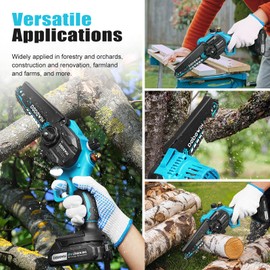 dodowin Mini Chainsaw Cordless 6 inch,Gifts For Fathers Day Handheld Electric Chainsaw Battery Powered for Wood Cutting,Mens Dad Husband Gifts for Him,Anniversary Birthday Gifts for Men over 50 60 70