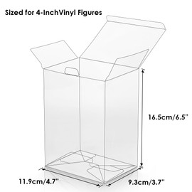 Baskiss 8 Pack Protector Covers for Funko Pop 4" Figures, Ultra Thick 0.5mm Crystal Clear Heavy Duty Display Box for Vinyl Figures Storage