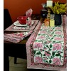Sweet Us Fiorella Floral Cotton Block Print Table Runner and