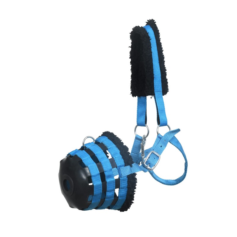 SIE Horse Grazing Muzzle Feed Bags (Full, Turquoise)