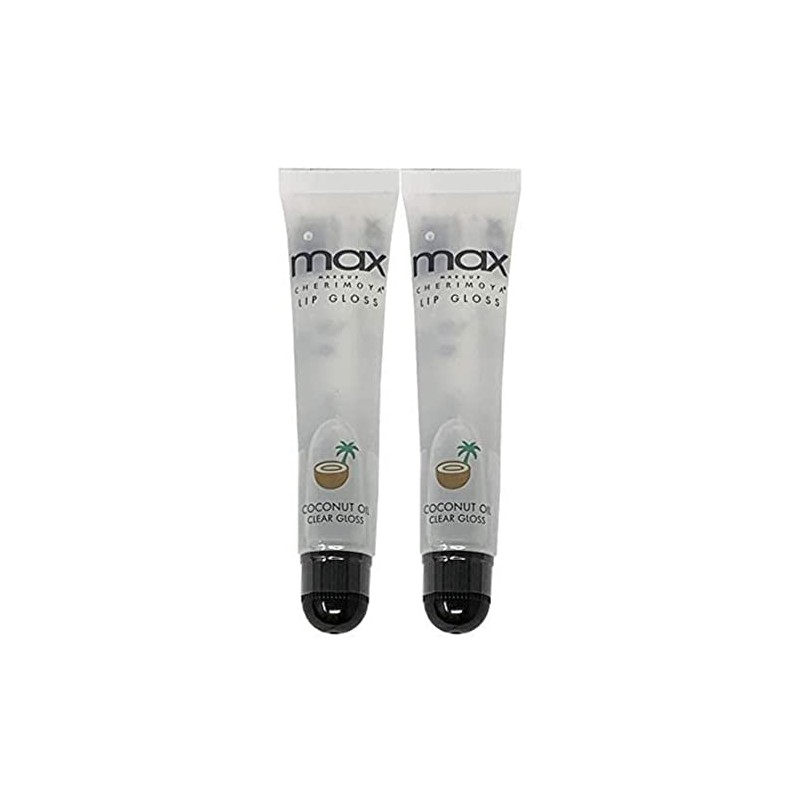 Cherimoya (2Pack) MAX Makeup Lip Polish Coconut Oil Clear Gloss