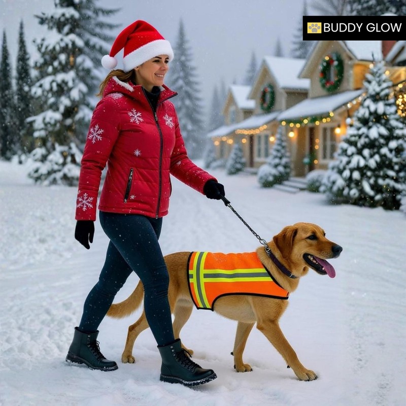 Reflective Dog Vest. Hi Visibility Blaze Orange Hunting Safety Vest
