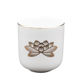 仏具のマルエス(Maruesu)マルエス 御仏具 白上金ハス湯呑 2.0寸 10T065-2 ホワイト