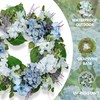 Quixem Spring Wreath Artificial Hydrangea Eucalyptus 20IN with Lavender, Light