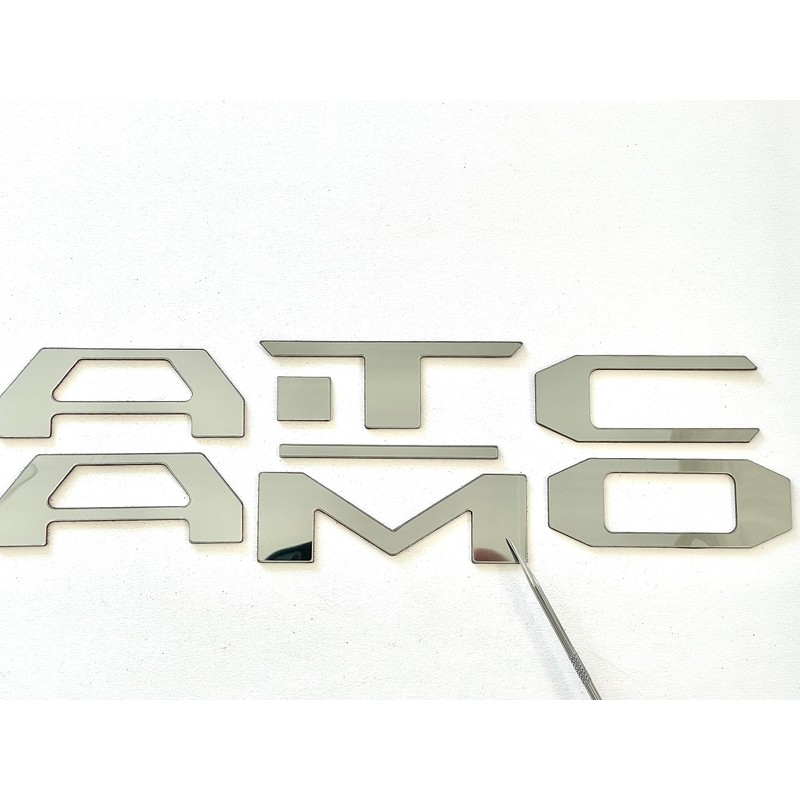 Chrome Tailgate ABS Plastic Letters Compatible with Taco 2016-2023 Rear