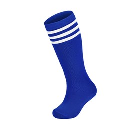 American Trends Calcetines de béisbol para niños pequeños, calcetines de tubo atlético, calcetines de softball para niñas y niños, 1 Pack Azul Marino Blanco, Small