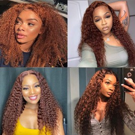26 28 30 Inch Light Brown Bundles Human Hair Color #30 Water Wave Bundle Light Brown Wet and Wavy Bundle Color #30 Human Hair Bundles