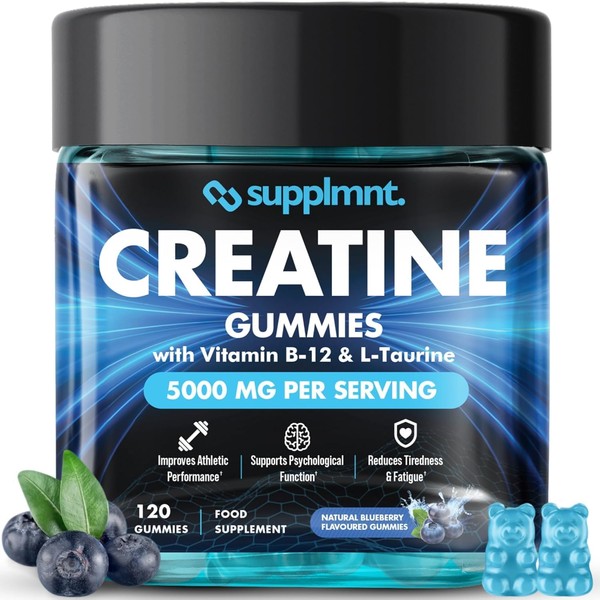 supplmnt. Creatine Gummies 5000mg Lab-Tested 120ct Max Strength Muscle Growth/Recovery