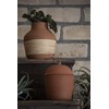 Foreside Home & Garden Natural Handthrown Terracotta & Rattan Bud