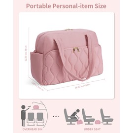 Wandering Nature Personal Item Travel Bag, Small Duffle Bag for Women with Wet Pocket & 14'' Laptop Compartment, Lightweight Carry on Weekender Duffel, Gourd Pattern