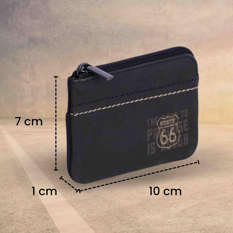 Route 66 - Mens Leather Wallet (RFID Protection) Slim Design