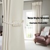 BEL AVENIR Magnetic Curtain Tiebacks, Decorative Drapery Holdbacks Modern Woven