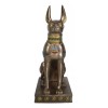 Large Egyptian Jackal Dog Anubis Statue 12.5"H God Of Mummification