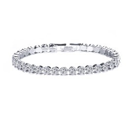Cubic Zirconia Bracelet Tennis Bracelets for Women Silver Rhinestones Bracelet for Women Christmas Birthday Gifts for Women Link Silver Bracelet