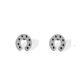 Boma Jewelry Sterling Silver Lucky Horseshoe Stud Earrings
