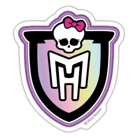 Spreadshirt Monster High™ Logo With Skull Sticker, Max 10 x 10 cm, 10 x 10 cm, Matt White