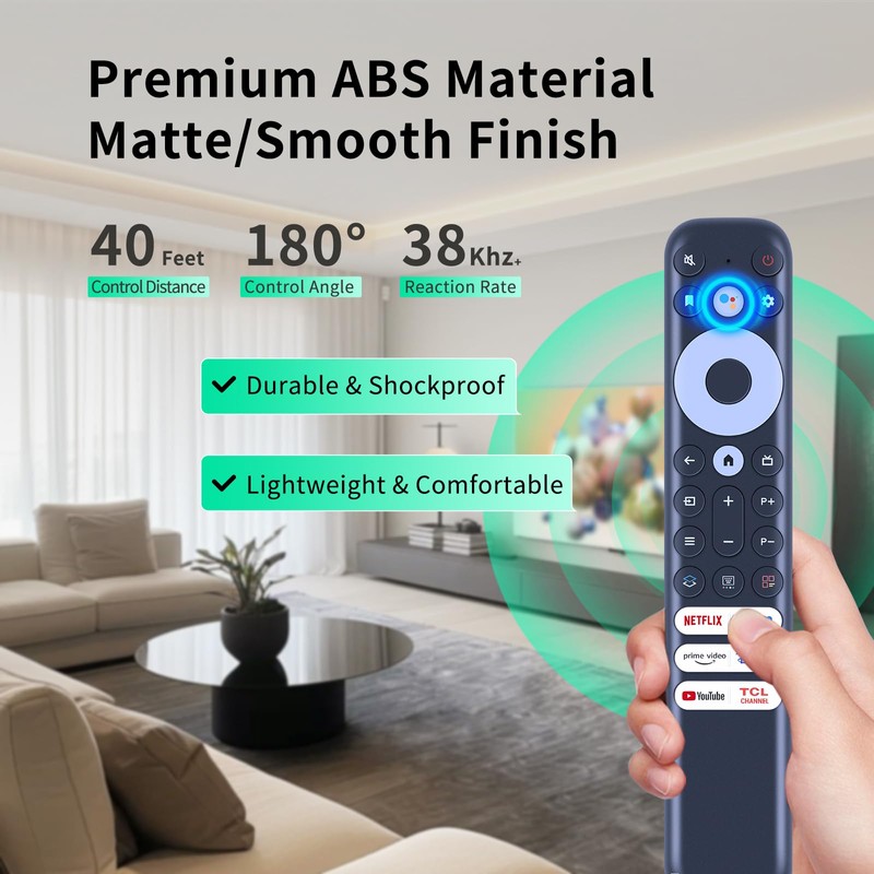 RC902V FAR1 Voice Replacement Remote for TCL Smart TV Remote