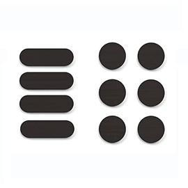 Fundas universales para cámara web, accesorio de protección de privacidad, sin aplicación de residuos, cierre seguro de visualización, puntos y barras, 20 piezas, color negro