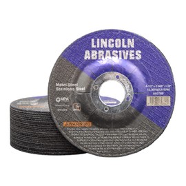 Lincoln Abrasives 25 Pc Depressed Center 4-1/2" x .040" x 7/8" Aluminum Oxide Cut-Off Wheels