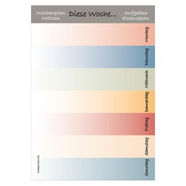 PRICARO A6 Colours Weekly Planner (Pack of 5)