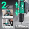DCA 20V Cordless Hammer Drill Set, 354 In-lbs Torque, 1/2"