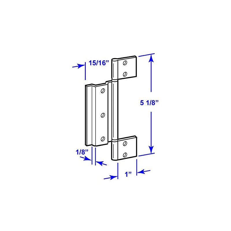 Screen Doors Hinge (White) - Pack of Three (3 ea.)