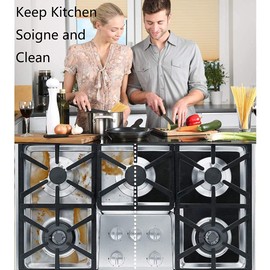 8pcs Gas Hob Range Protectors Reusable Kitchen Stove Burner Covers Stove Top Protector Liner Cover Heat-Resistant Non-Stick