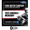 1972 Ford / Lincoln / Mercury Factory OEM Shop Manuals