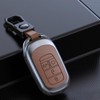 Metal Car Keycase Leather Remote Car Key Cover Key Bag
