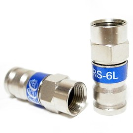 2 Pieces PCT-TRS-6LMG Universal RG-6 Coaxial Locking Compression Connector Weather Seal Coaxial Fitting 18mm Stroke Length