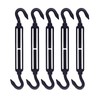 RiaYer 5 Pack Black M5 Hook and Hook Turnbuckle, Heavy