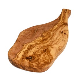 Cleminson® Olive Wood Chopping, Serving and Charcuterie Board Including Carved Handle (40 x 20 cm)