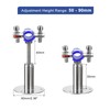 sourcing map 2Pcs Stainless Steel Pipe Supports Wall Mount Ceiling