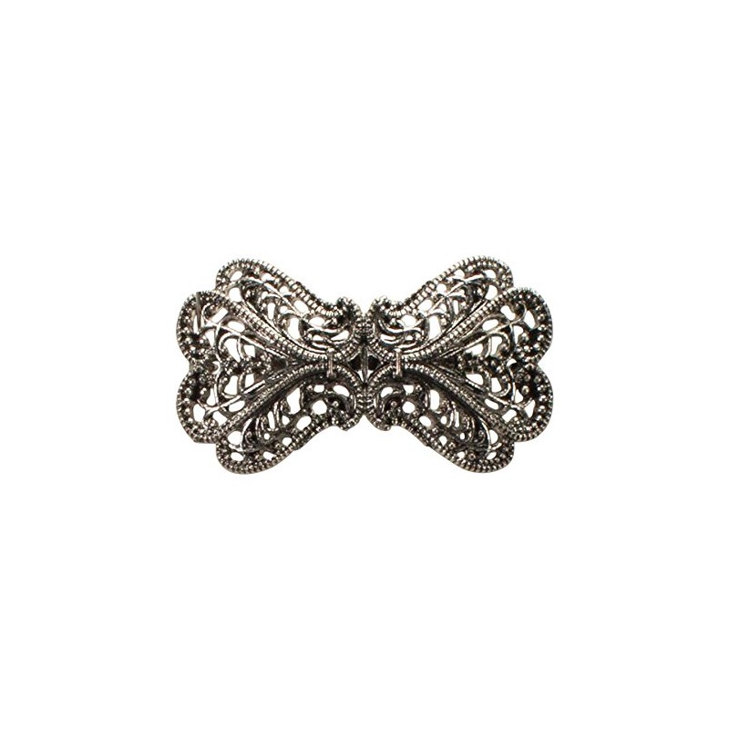 Alpenflüstern API107 Antique Silver Tone Bow Brooch, Metal, Without Stone