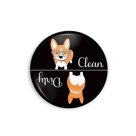 2.25 Inch Funny Corgi Lovers Clean Dirty Dishwasher Appliance Refrigerator Magnet