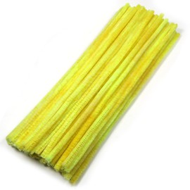 TOAOB 100pcs Gradient Yellow Pipe Cleaners Craft Supplies 7mm Thick Chenille Stems 12 Inches Long Fuzzy Sticks for DIY Flowers Animals Art Crafts Making Home Projects Decorations