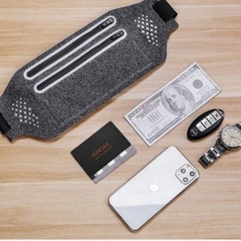 Travel Sports Waist Pack Running Belt Waterproof Pouch Waist Pack Gray