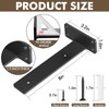 MIUGO 6 Pack Heavy Duty Shelf Brackets 8 inch, Floating