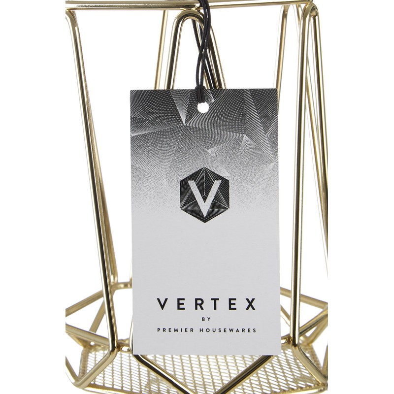 Premier Housewares 507569 Vertex Utensil Holder - Gold Plated, 12
