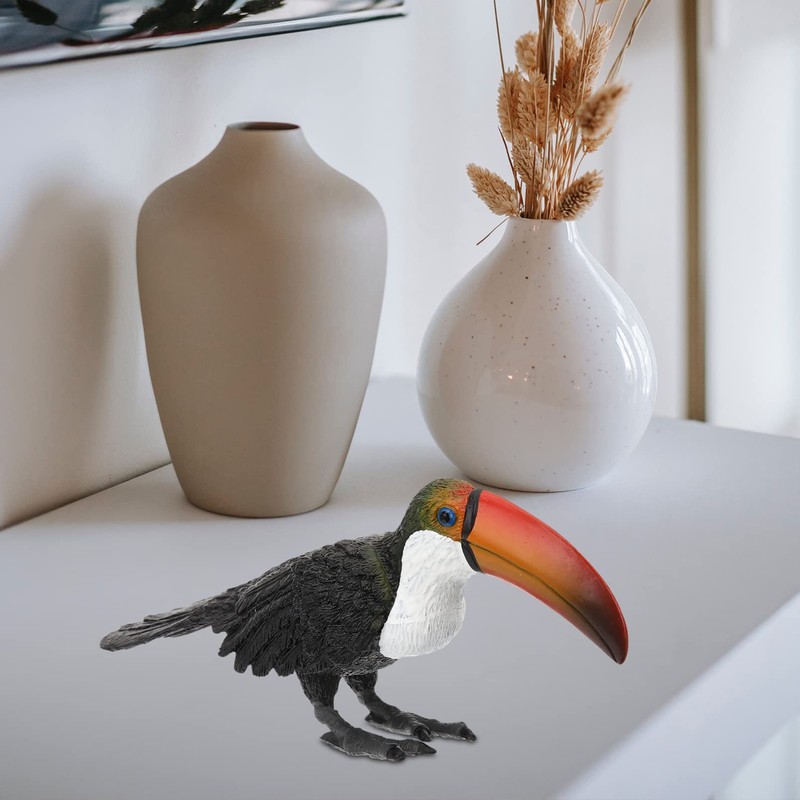 Gadpiparty Toucan Ornament Artificial Bird Child Modeling Plastic Statuette Toucan