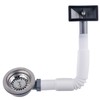 Kitchen Sink Drain Set, 114 mm Stainless Steel Kitchen Sink