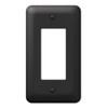 Amerelle Devon Single Rocker Steel Wallplate in Black