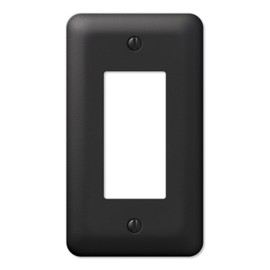 Amerelle Devon Single Rocker Steel Wallplate in Black