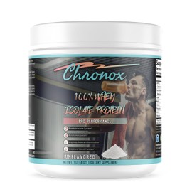 Chronox 100% Whey Protein Powder - Unflavored Whey Protein Powder for Muscle Gain - Whey Protein Isolate Powder for Pre and Post - Workout Protein Whey Isolate Dietary Supplement - (1 LB)