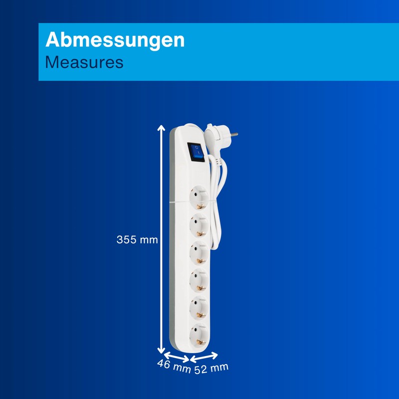 REV Power Strip ICE – Multiple Socket with 6-Way Switch,